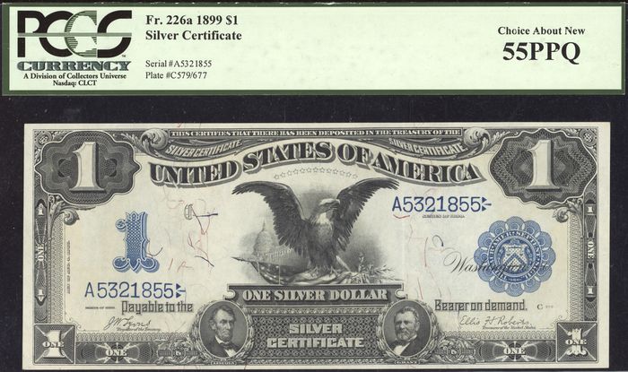 1899 $1 Black Eagle Silver Certificate Obverse Image