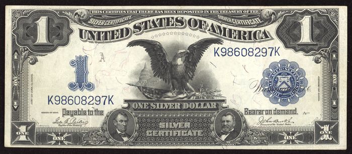 1899 $1 Black Eagle Silver Certificate Obverse Image