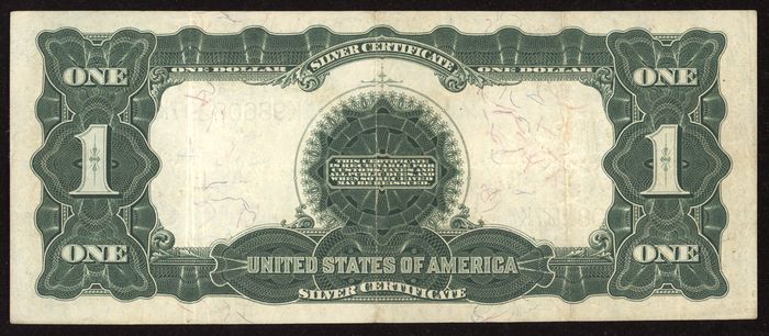 1899 $1 Black Eagle Silver Certificate Reverse Image