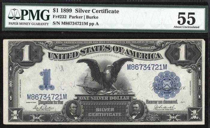 1899 $1 Black Eagle Silver Certificate Obverse Image