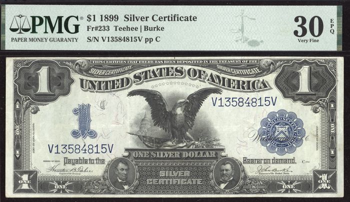 1899 $1 Black Eagle Silver Certificate Obverse Image