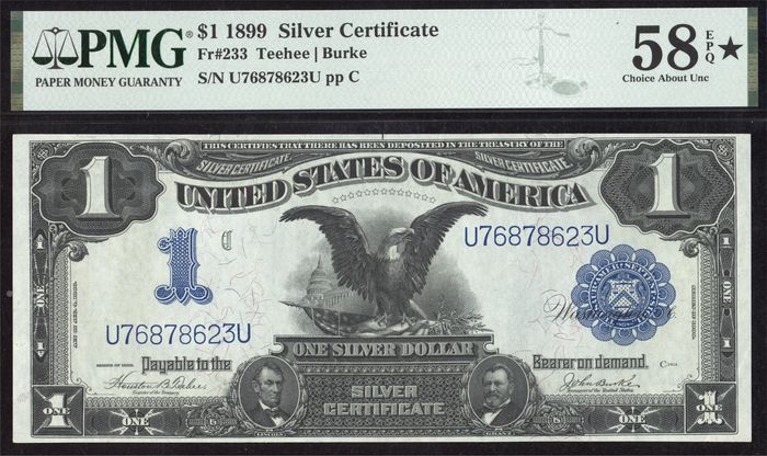 1899 $1 Black Eagle Silver Certificate Obverse Image