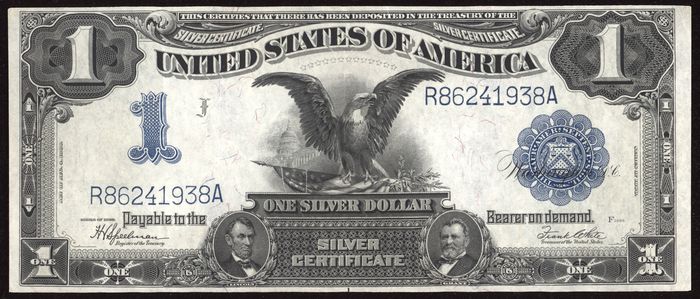 1899 $1 Black Eagle Silver Certificate Obverse Image