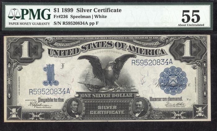 1899 $1 Black Eagle Silver Certificate Obverse Image
