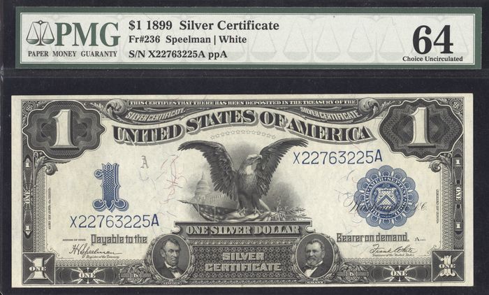 1899 $1 Black Eagle Silver Certificate Obverse Image
