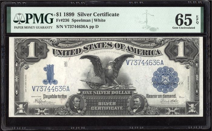 1899 $1 Black Eagle Silver Certificate Obverse Image