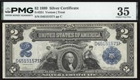 1899 $2 Mini Porthole Silver Certificate Obverse Image