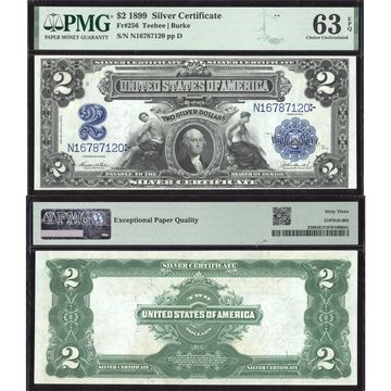 1899 $2 Mini-Porthole Silver Certificate Composite Image