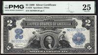 1899 $2 Mini Porthole Silver Certificate Obverse Image
