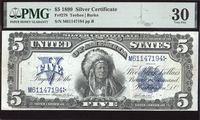 1899 $5 Chief Silver Certificate Obverse Image