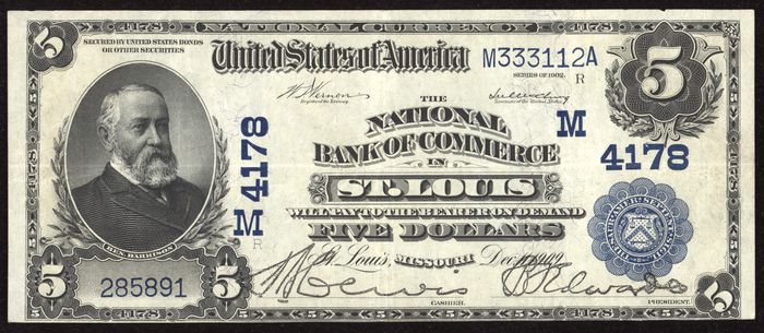 1902 $5 Date Back National - St. Louis, MO (Charter 4178) Obverse Image