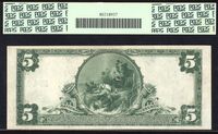 1902 $5 National - Burlington, IA (Charter 1744) Reverse Image