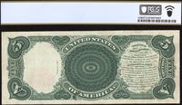 1907 $5 Woodchopper Legal Tender Reverse Image