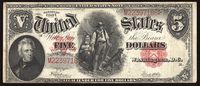 1907 $5 Woodchopper Legal Tender Obverse Image