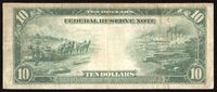 1914 $10 Federal Reserve Note - San Francisco Reverse Image