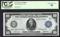 1914 $10 Federal Reserve Note Dallas Obverse Image