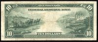 1914 $10 Red Seal FRN Reverse Image