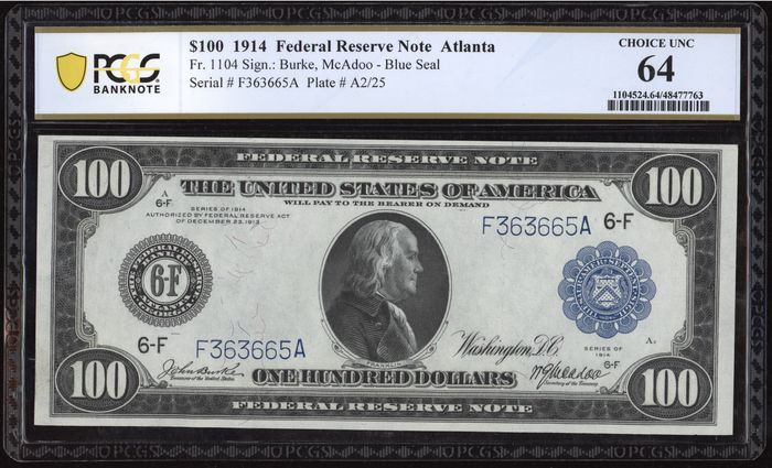 1914 $100 FRN Obverse Image