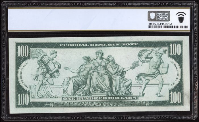 1914 $100 FRN Reverse Image