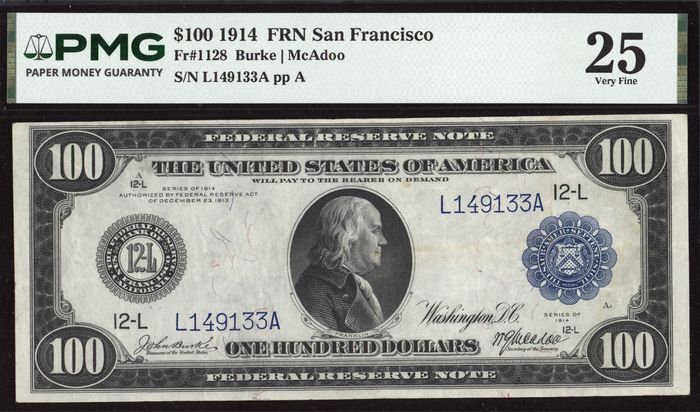 1914 $100 FRN Obverse Image