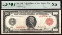 1914 $100 Red Seal Federal Reserve Note Obverse Image