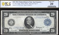 1914 $20 Federal Reserve Note Obverse Image