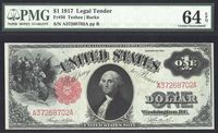 1917 $1 Sawhorse Legal Tender Obverse Image