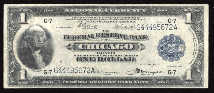 1918 $1 Spread Eagle FRBN Obverse Image