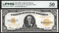 1922 $10 Gold Certificate Obverse Image