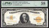 1922 $10 Gold Certificate Obverse Image