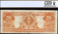 1922 $20 Gold Certificate Reverse Image