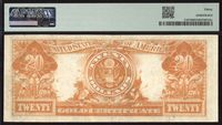 1922 $20 Gold Certificate Reverse Image