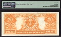 1922 $20 Gold Certificate Reverse Image