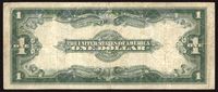 1923 $1 Horse Blanket Silver Certificate Reverse Image