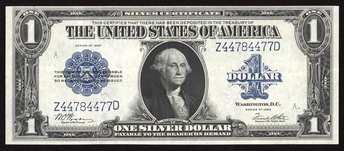 1923 $1 Horse Blanket Silver Certificate Obverse Image