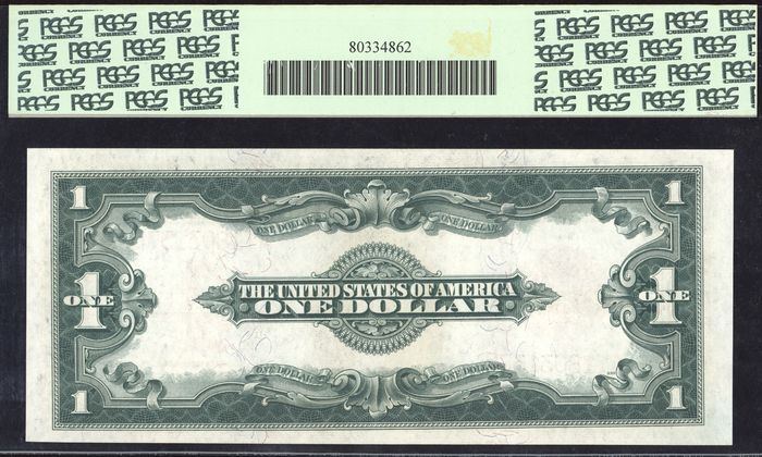1923 $1 Red Seal Legal Tender / United States Note Reverse Image
