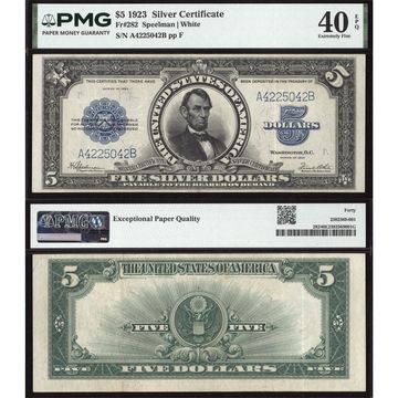 1923 $5 Porthole Silver Certificate Composite Image