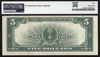 1923 $5 Porthole Silver Certificate Reverse Image