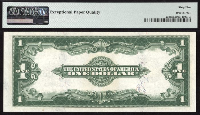 1923 Horse Blanket $1 Silver Certificate Reverse Image