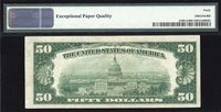 1928 $50 Numeric District Federal Reserve Note Reverse Image
