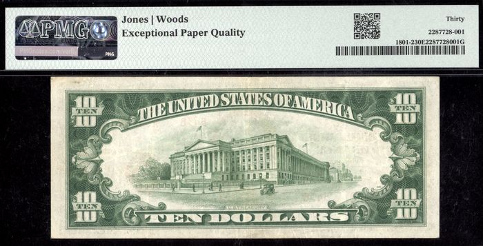 1929 $10 National Type 2 - Orange, VA (Charter 5438) Reverse Image