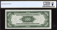 19334A $500 Federal Reserve Note Reverse Image