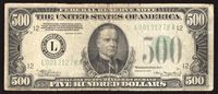 1934 $500 Federal Reserve Note Obverse Image