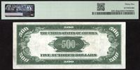 1934 $500 Federal Reserve Note Reverse Image