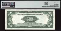 1934 $500 Federal Reserve Note Reverse Image