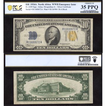 1934A $10 North Africa Emergency Issue Composite Image
