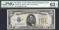 1934A $5 North Africa Silver Certificate Obverse Image