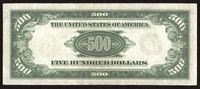 1934A $500 Federal Reserve Note Reverse Image