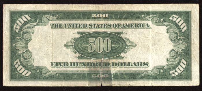 1934A $500 Reverse Image