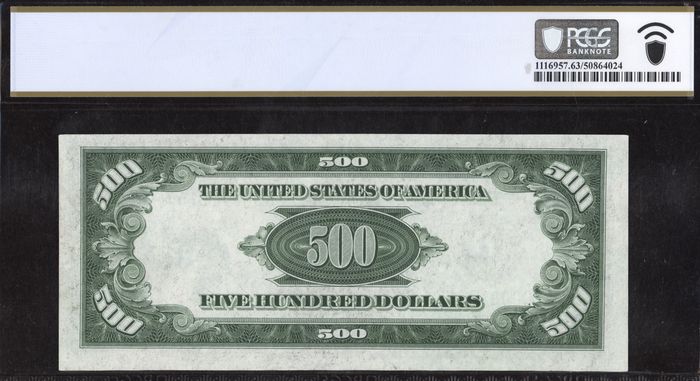 1934A $500 FRN Reverse Image